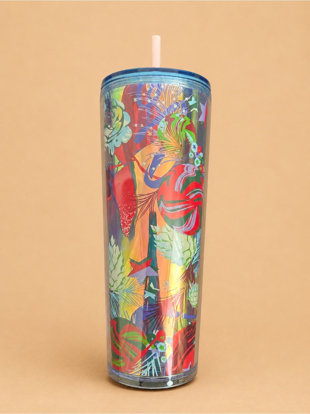 Starbucks Holographic Cold Cup Tumbler w/ Straw